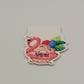 0139 - Donut Worry Flamingo - Magnetic Bookmark