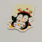 0193 - Tied in Lights Reindeer Penguin - Magnetic Bookmark