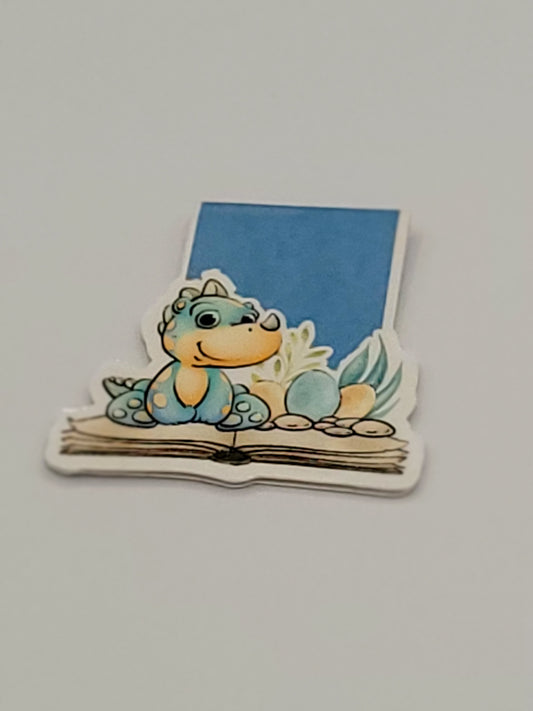 0194 - Dino on a Book Adventure - Magnetic Bookmark