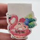 0139 - Donut Worry Flamingo - Magnetic Bookmark