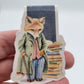 0115 - Vintage Fox with Books - Magnetic Bookmark