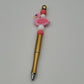 Flirty Flamingo Beaded Refillable Metal Pen