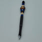 Grumpy Creature in Blue Beaded Refillable Metal Pen