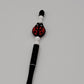 Lady Bug Beaded Refillable Metal Pen