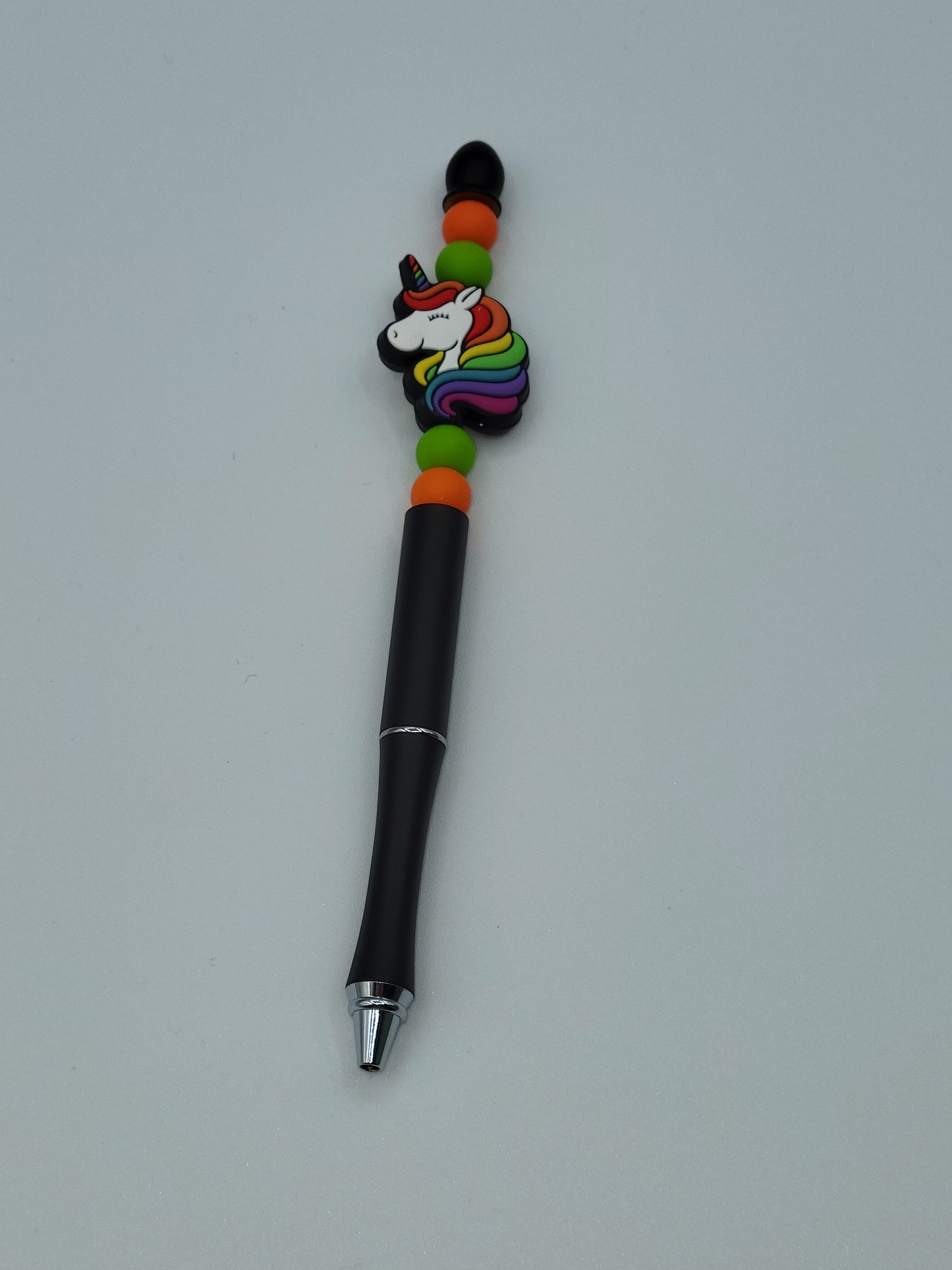 Colourful Unicorn Beaded Refillable Metal Pen