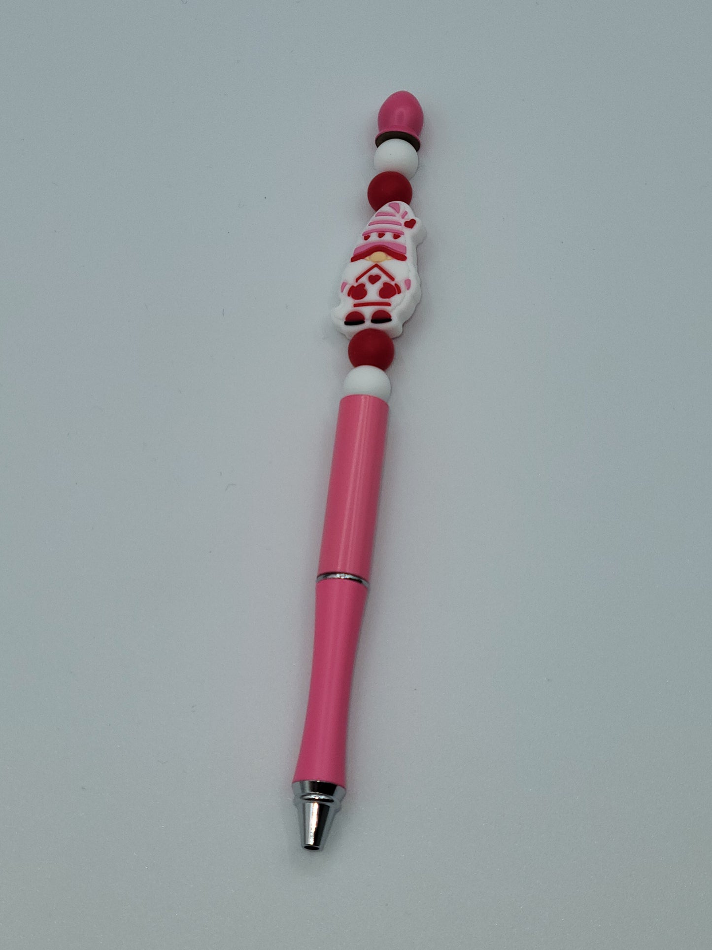 Gnome in Love Beaded Refillable Metal Pen