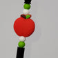 Red Apple Beaded Refillable Metal Pen