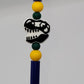 Dinosaur Skull Beaded Refillable Metal Pen