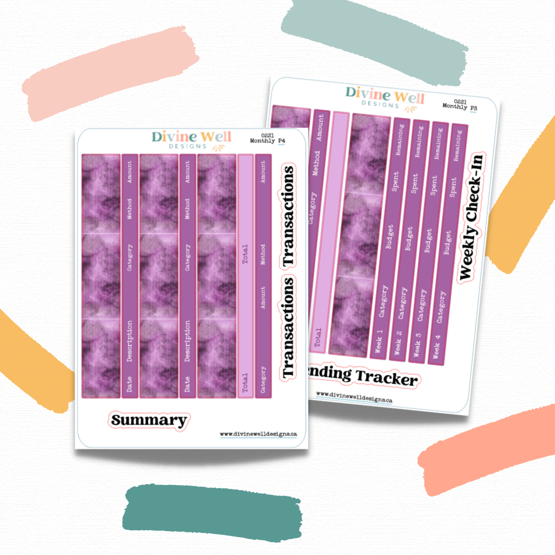 0231 - Lavender Dreams | Budget Planner Kit