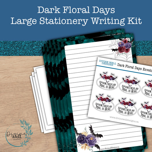 0163 - Dark Floral Days - Letter Writing Kit