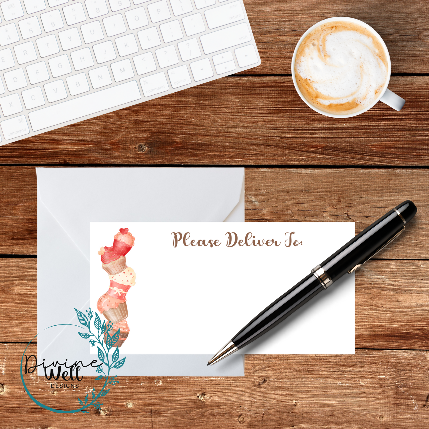 0044 - Sweet Cupcakes - Please Deliver To Labels