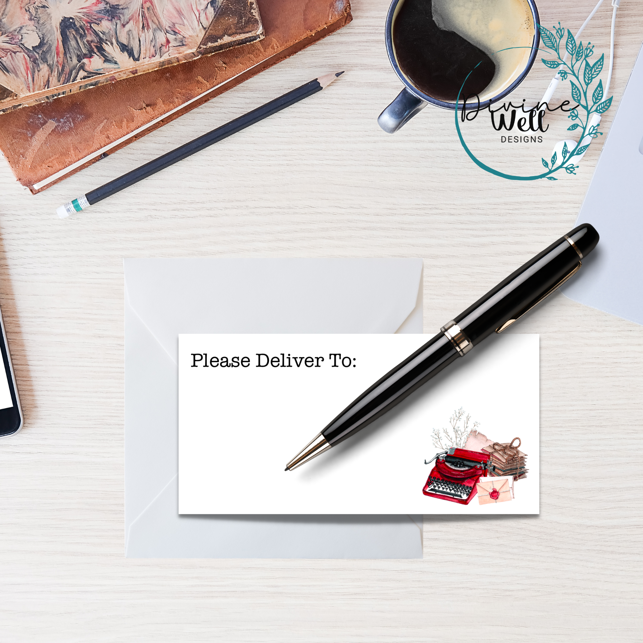 0082 - Vintage Book Lover - Please Deliver To Labels