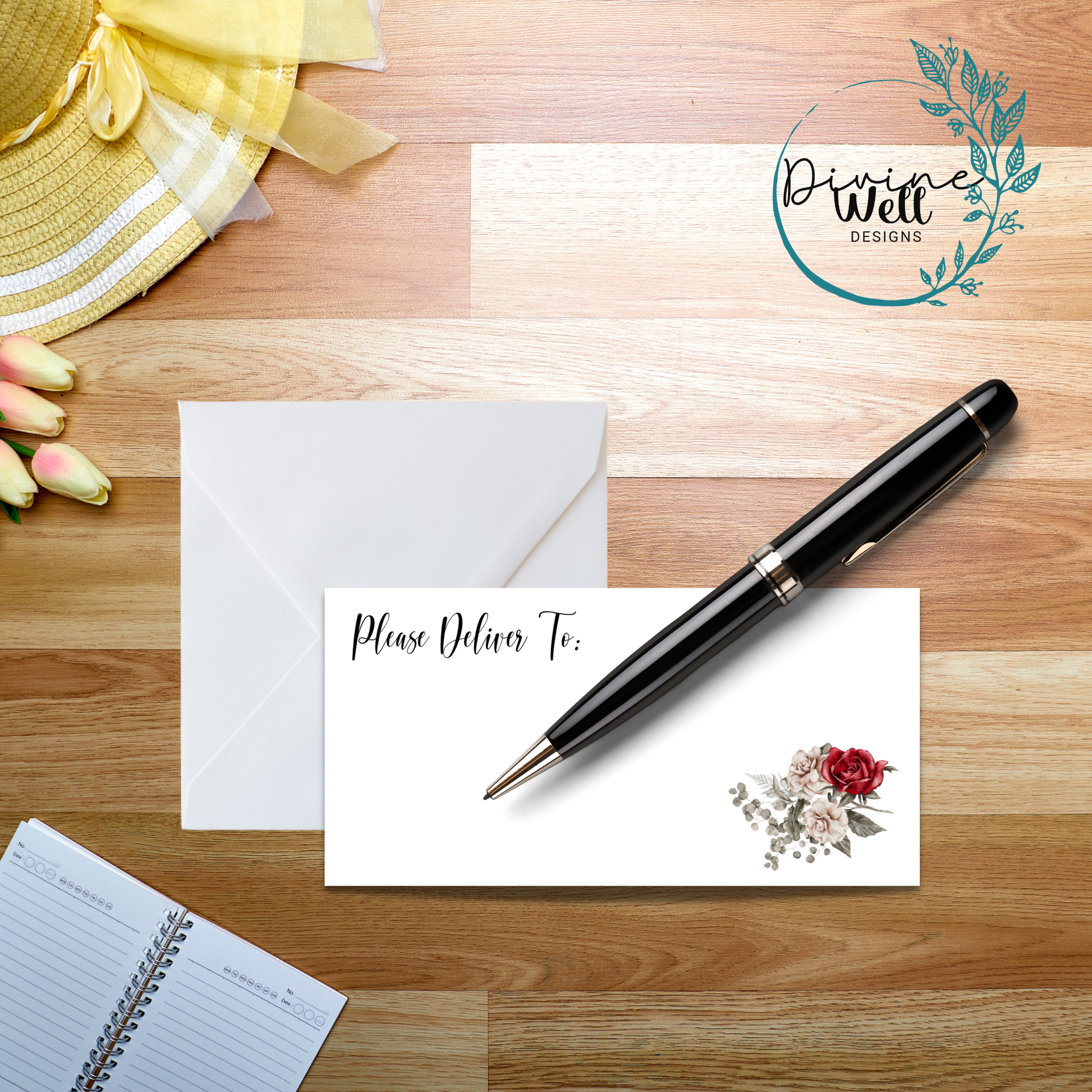 0102 - Spring Rose - Please Deliver To Labels