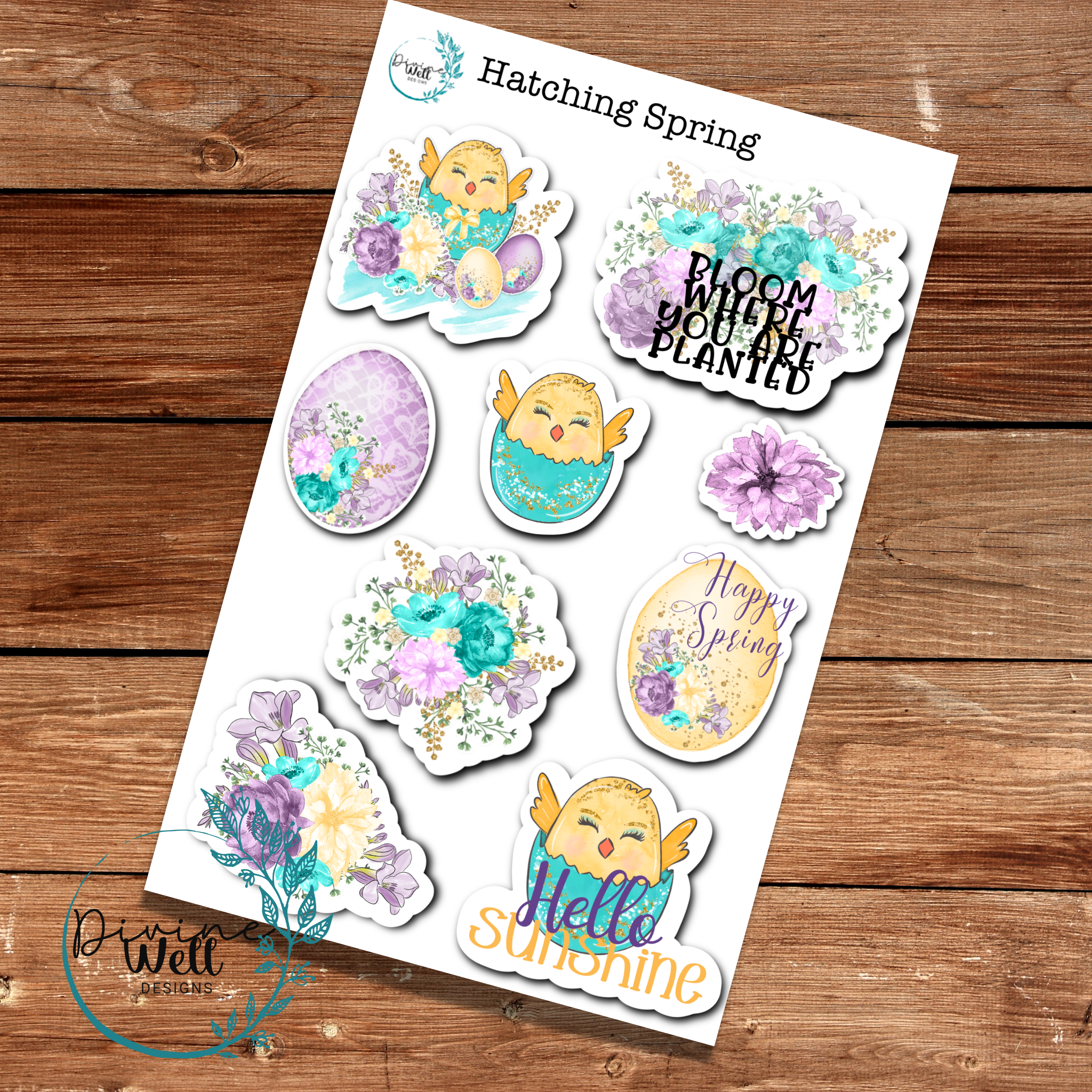 0090 - Spring Hatchling - Deco Sticker Sheet