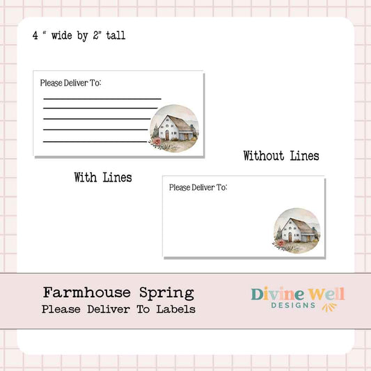 0242 - Farmhouse Spring - Please Deliver To Labels