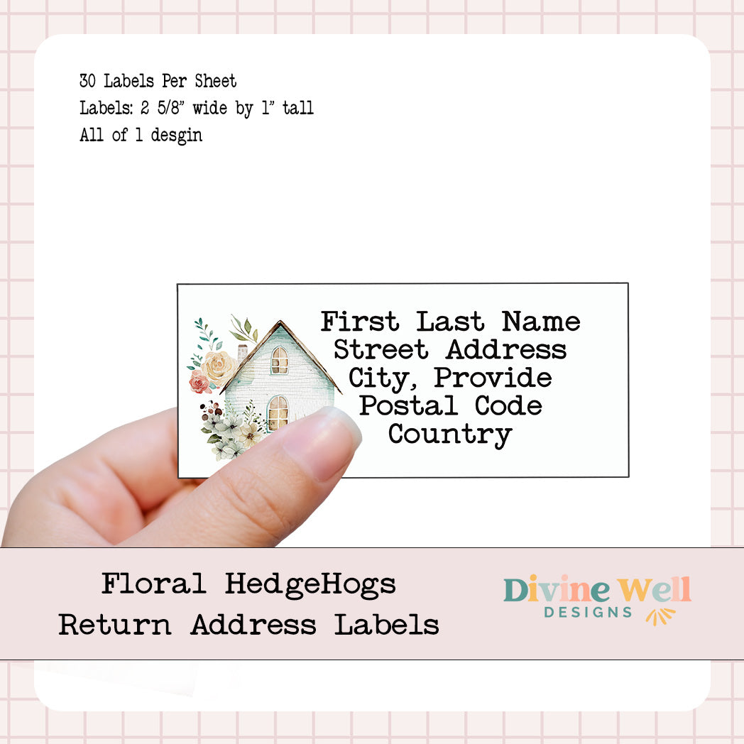 0242 - Farmhouse Spring - Custom Return Address Labels