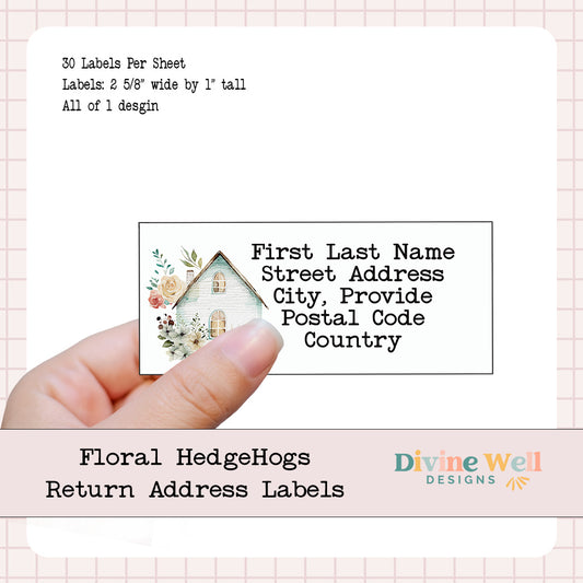 0242 - Farmhouse Spring - Custom Return Address Labels