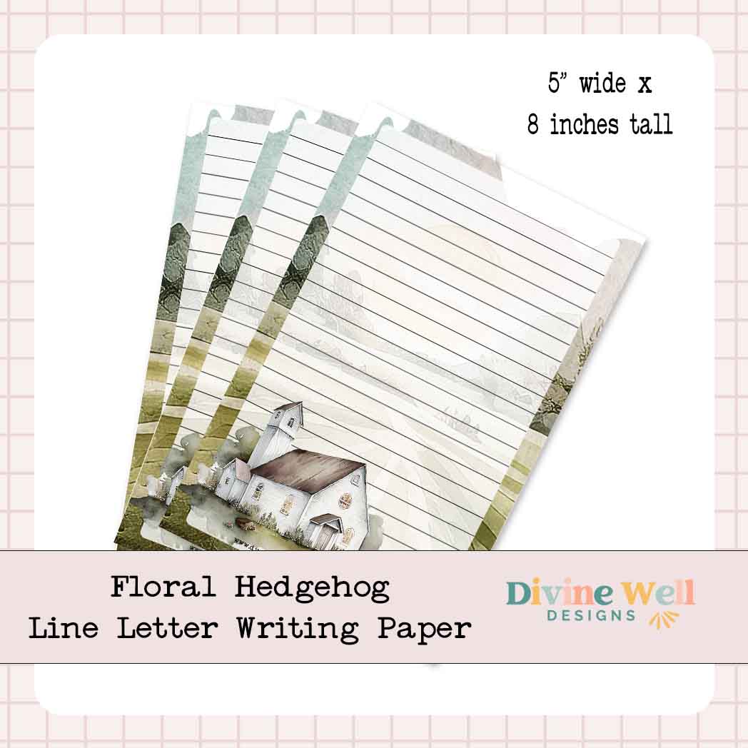0242 - Farmhouse Spring - Half Letter Writing Stationery Paper