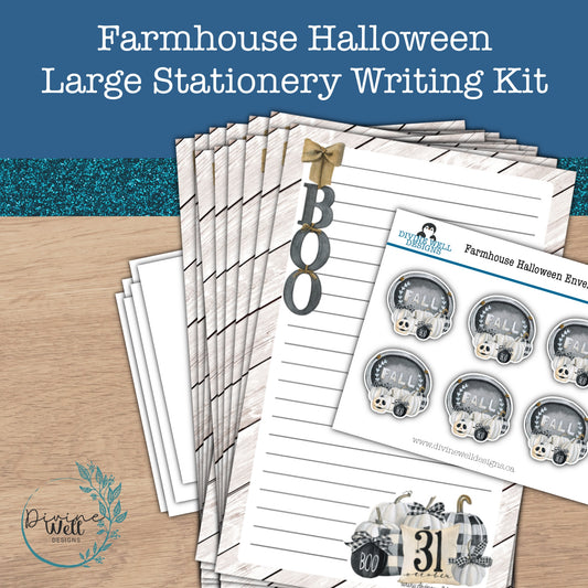 0162 - Farmhouse Halloween - Letter Writing KIt