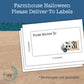 0162 - Farmhouse Halloween - Please Deliver To Labels