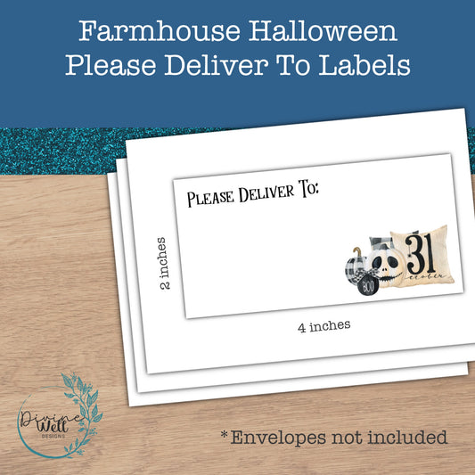 0162 - Farmhouse Halloween - Please Deliver To Labels