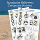 0162 - Farmhouse Halloween - Decorative Sticker Sheet