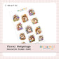 0223 - Floral Hedgehogs - Decorative Sticker Sheet