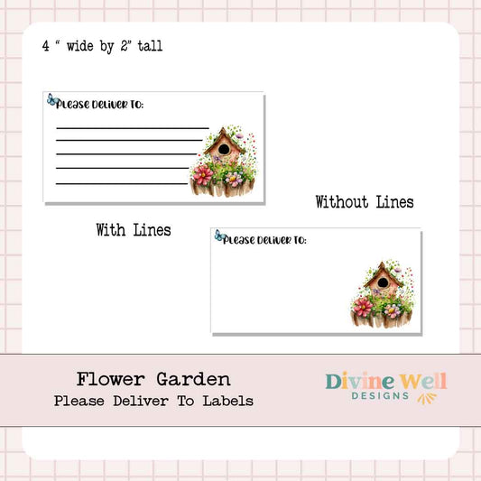 0243 - Flower Garden - Please Deliver To Labels
