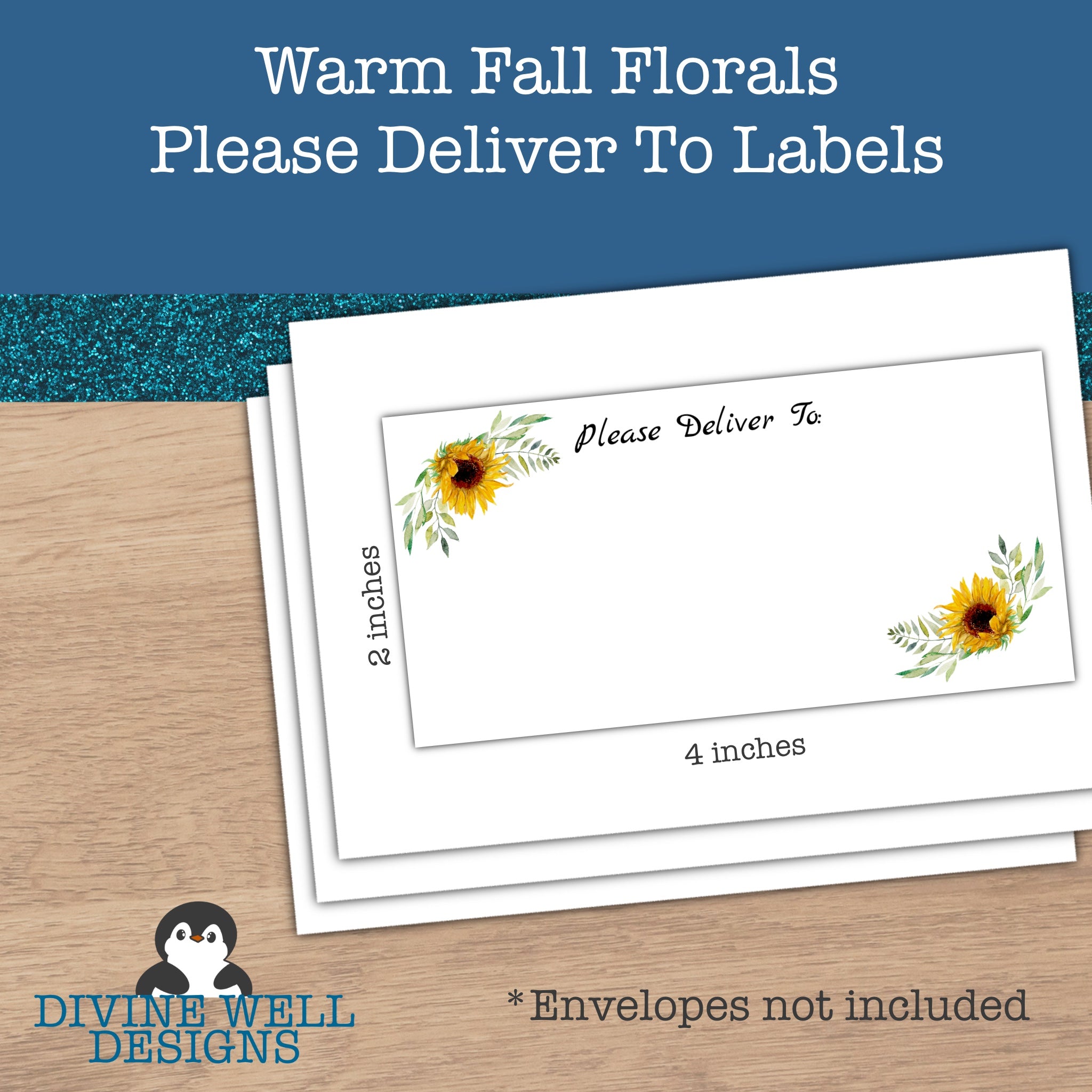 0151 - Warm Fall Florals - Please Deliver To Addressing Labels