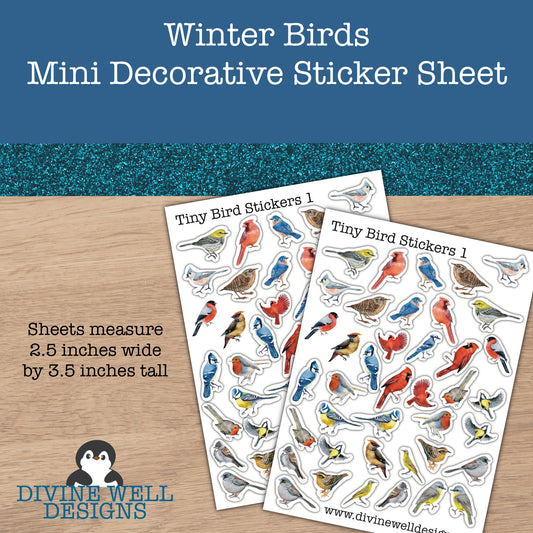 0158 -  Winter Birds - Decorative - Mini Sheet